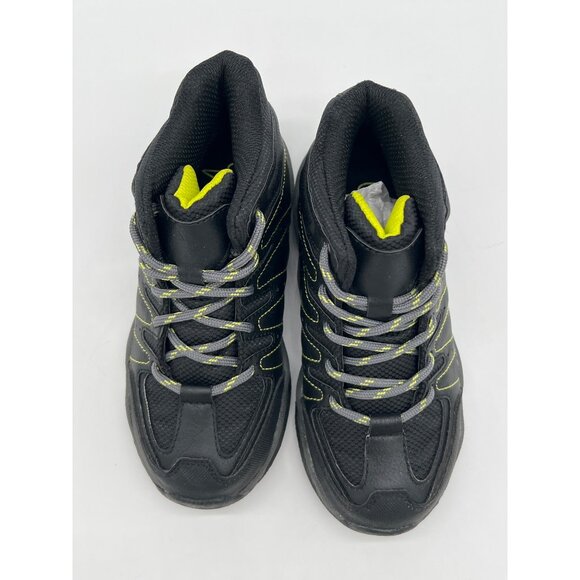 Crown Vintage Kids Waterproof Hiking Boots Size 13 Black & Yellow - Picture 6 of 9